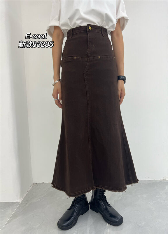 Autumn is new! [Clothes and jeans] Korean version of high waist fishtail skirt 83285# HJY
