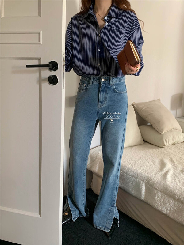 New in autumn! [IN BY IN] Temperament straight-leg all-match jeans 1210# ZJY