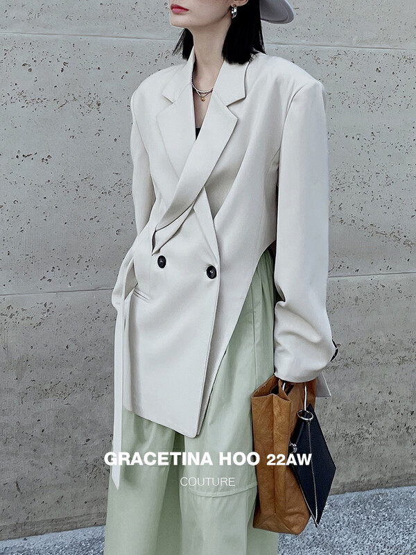 [GRACETINA HOO] Simple and high-end design casual suit WT6166