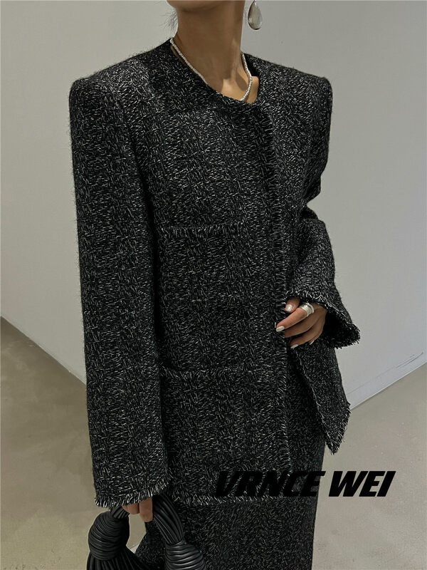 New in autumn! [VRNCE] Big-name simple pocket design fashion short coat 5392A# XYJ
