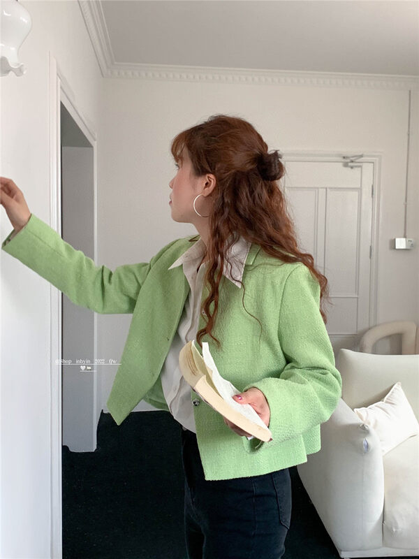 Autumn is new! [IN BY IN] Solid color loose all-match short jacket (only sells jacket) 1103# ZJY