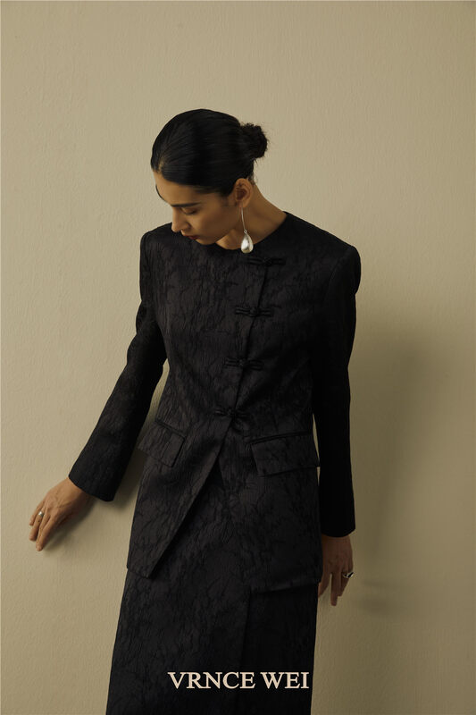 New in autumn! [VRNCE] Retro buttoned long-sleeved suit 5335AC# XYJ