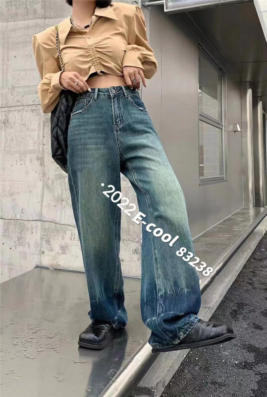 New in autumn! [Pants and jeans] Trendy retro gradient jeans 83238# HJY
