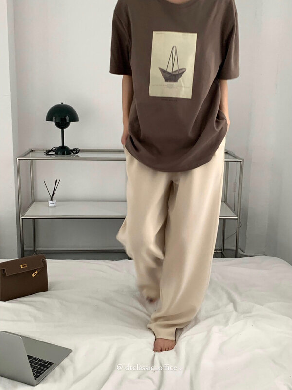 New in autumn!【DT CLASSIC】soft and comfortable air layer drape wide-leg casual pants D4972-A1# JHY