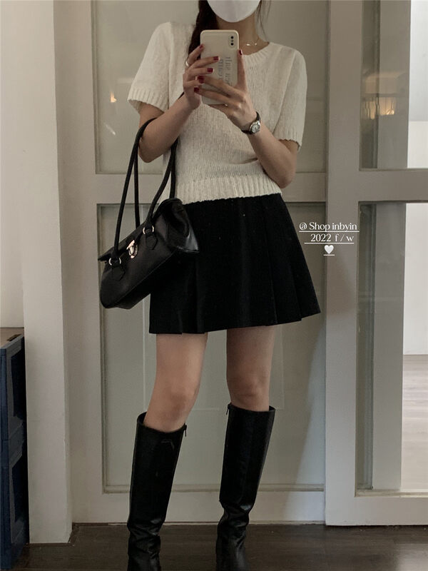 New in early autumn!【IN BY IN】Simple high waist slim skirt (without belt) 1182# ZJY