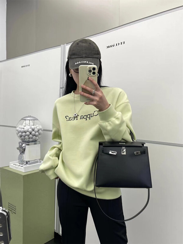 New in early autumn!【DT CLASSIC】Personalized letter loose casual sweater D4879-B1# JHY