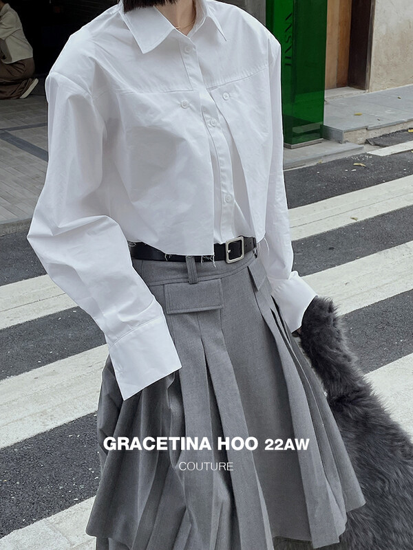 【GRACETINA HOO】Designed three-dimensional short shirt CS6273# CQW