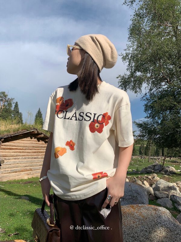 初秋上新!【DT CLASSIC】設計圓領印花短袖T恤  D4852-A3#  XYJ
