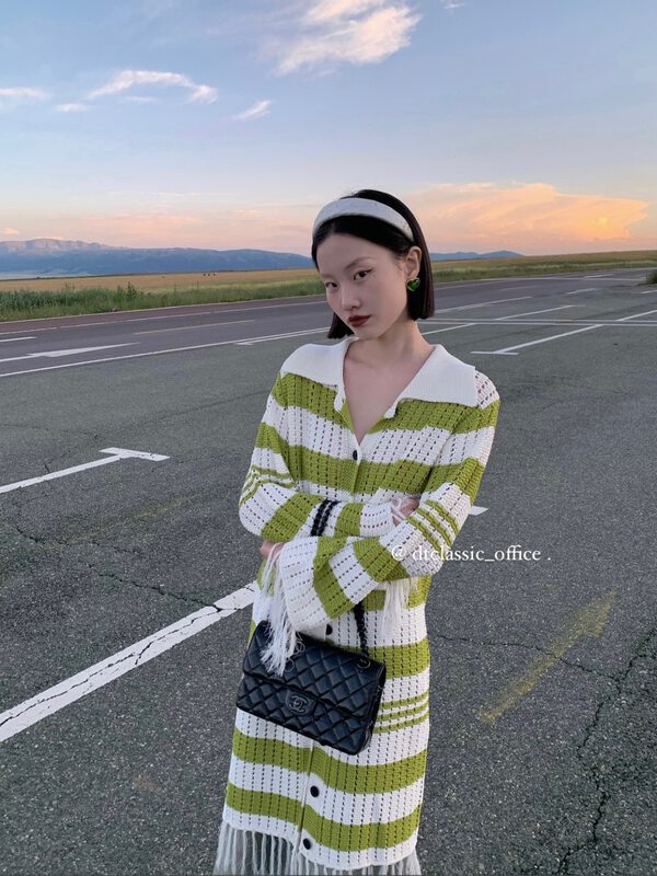 【DT CLASSIC】Temperament long fringed warm sweater 5045# XYJ