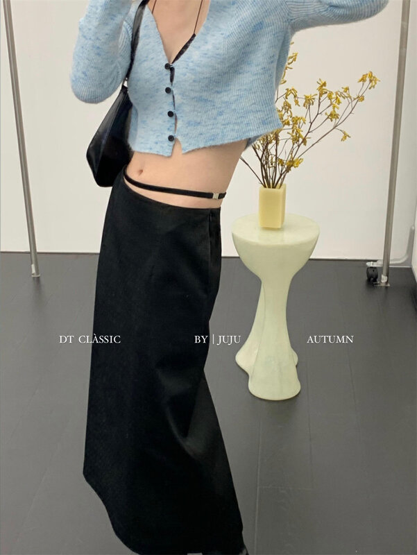 New in early autumn!【DT CLASSIC】Slim and slim skirt with design sense D4930-B1# JHY