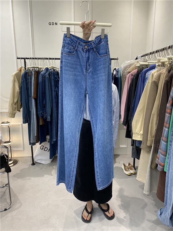 New in autumn! [GDN] Korean loose wide-leg slim jeans 7885# OZQ