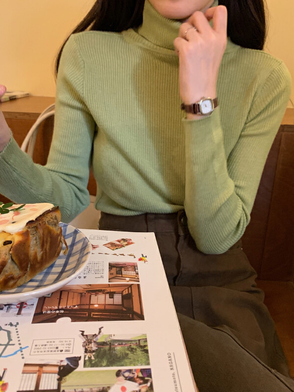 New in autumn!【EI FI YOU】High-neck simple and versatile warm sweater 3833# LSL