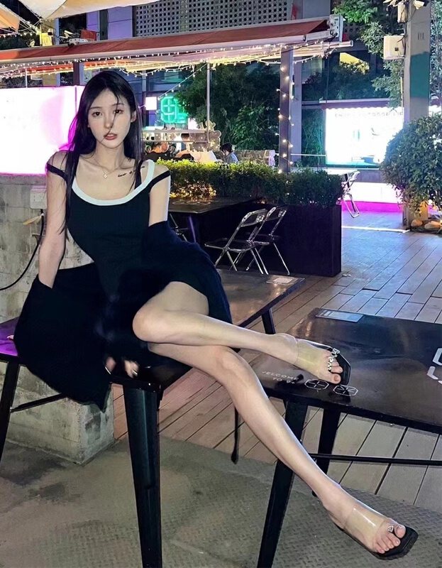 Autumn is new! [66 clothing] Hot girls show thin knitted dress L5684# JJ