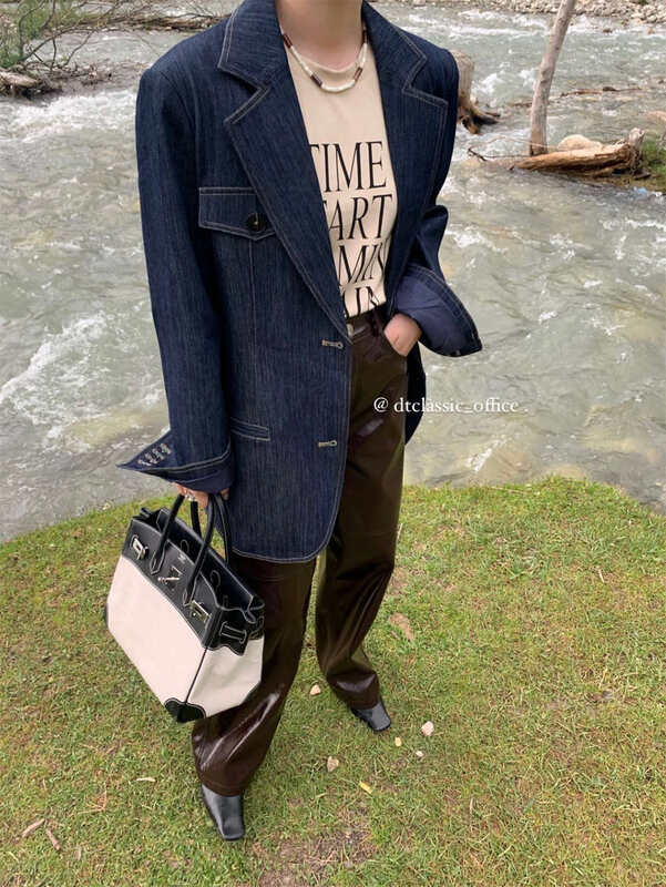 New in early autumn!【DT CLASSIC】Casual retro loose denim jacket suit D5027-N2# JHY
