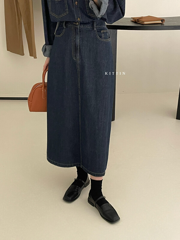 【KITTIN】Korean casual denim skirt 6126