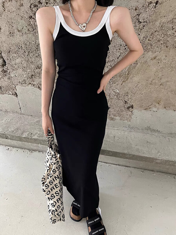 【XINYUANJIEYI Aragaki Yui】Slim fit, slim waist and sleeveless sexy hot girl dress 817A# PCZ