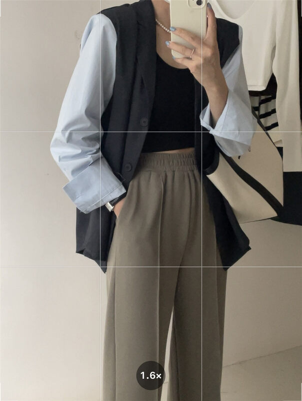 Autumn models are new! [IN MODE] Minimalist and high-end color contrast sleeve back slit suit 6966# CLS