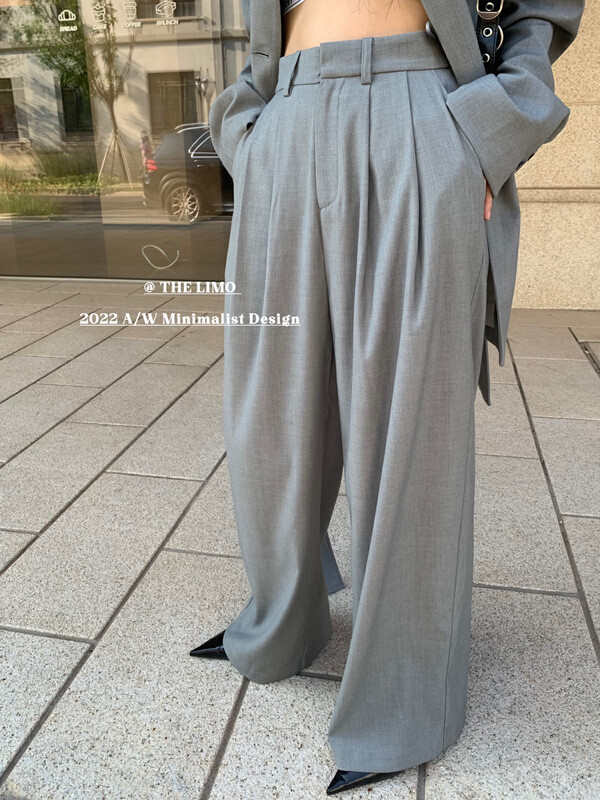 New in early autumn! [THE LIMO] Simple Classic Solid Color Casual Pants 6836# XYJ