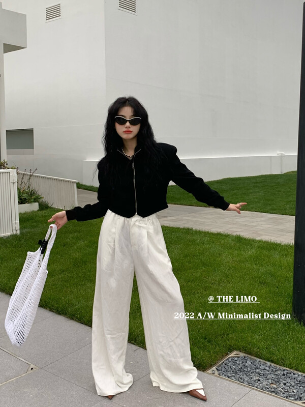 New in early autumn! [THE LIMO] Comfortable and versatile wide-leg casual pants 6815# XYJ