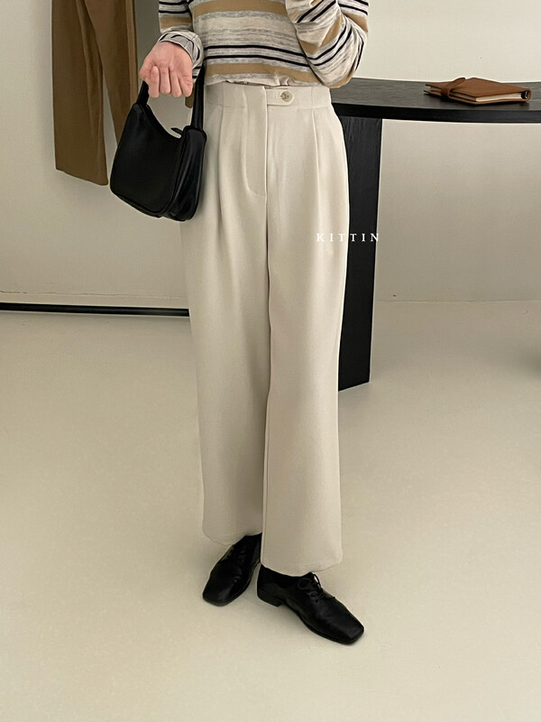 【KITTIN】Korean style waistband casual trousers 9180
