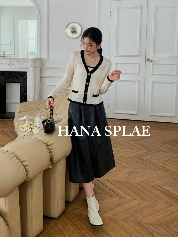New in early autumn! [HANNA Hanna] High waist all-match temperament slit skirt H3289# JHY