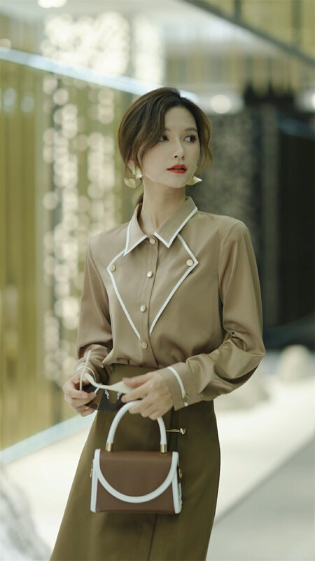 Autumn is new! [Aite. Samari] Commuter all-match basic shirt 5621# JJ
