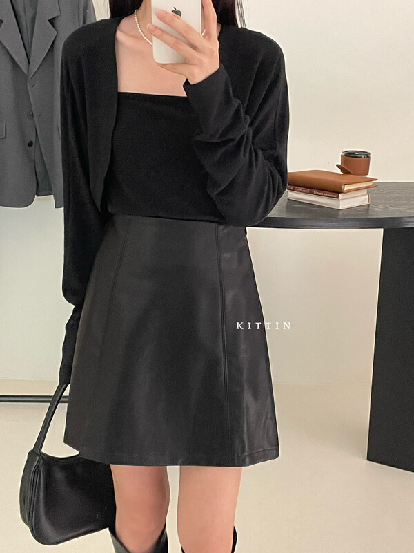 【KITTIN】Korean style simple cardigan and suspender knitted sweater 3120