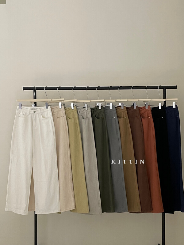 【KITTIN】Korean Washed Casual Wide Leg Jeans 911
