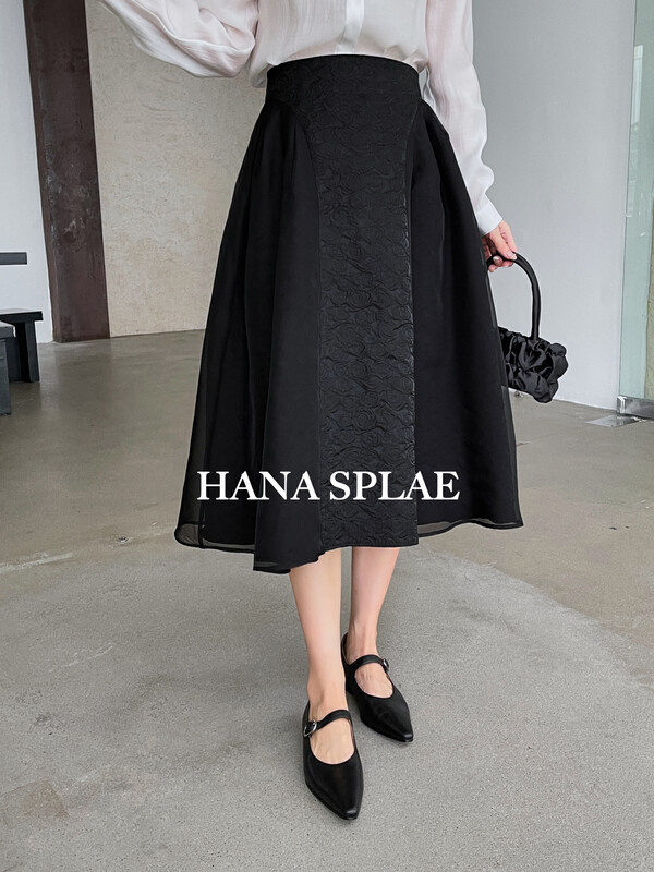 [HANNA Hanna] Temperament and versatile A-line skirt H3351# JHY