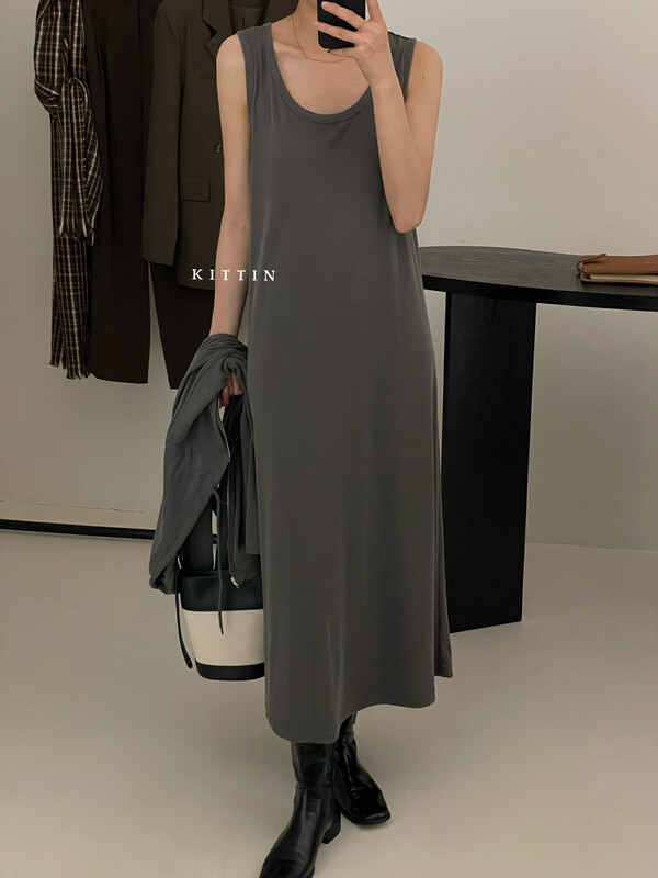 【KITTIN】Korean Corduroy Tank Top Dress 5157