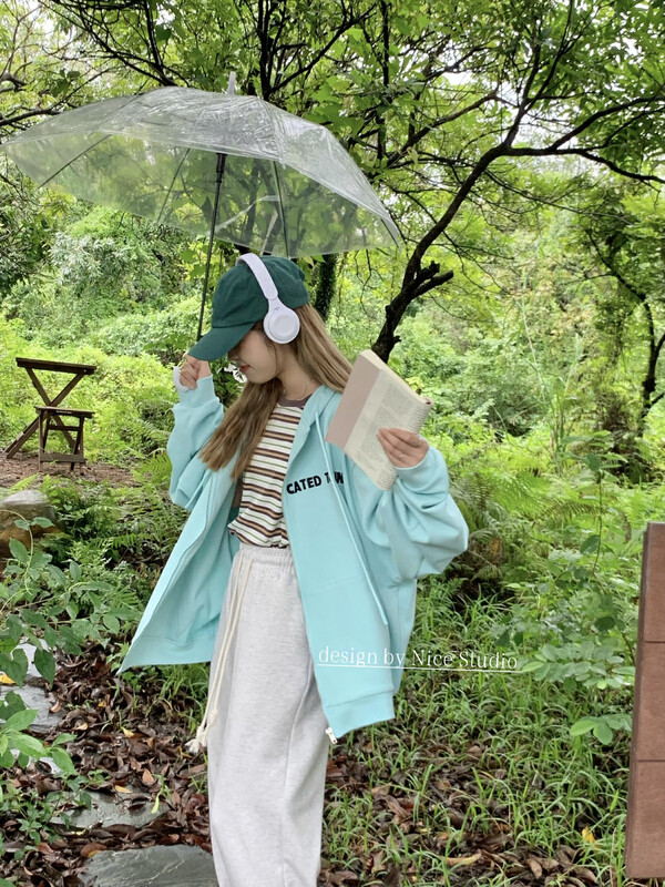 New in early autumn! [NICE STUDIO] Embroidered letters loose long-sleeved short coat 16601# ZXL