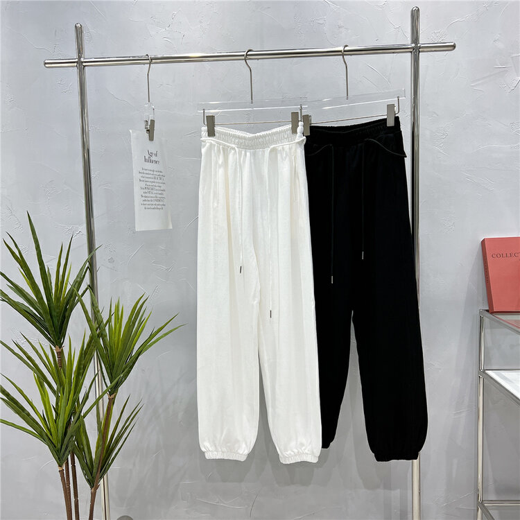 New in early autumn! [THE LIMO] Versatile textured drawstring casual pants YS1-6629# GYJ