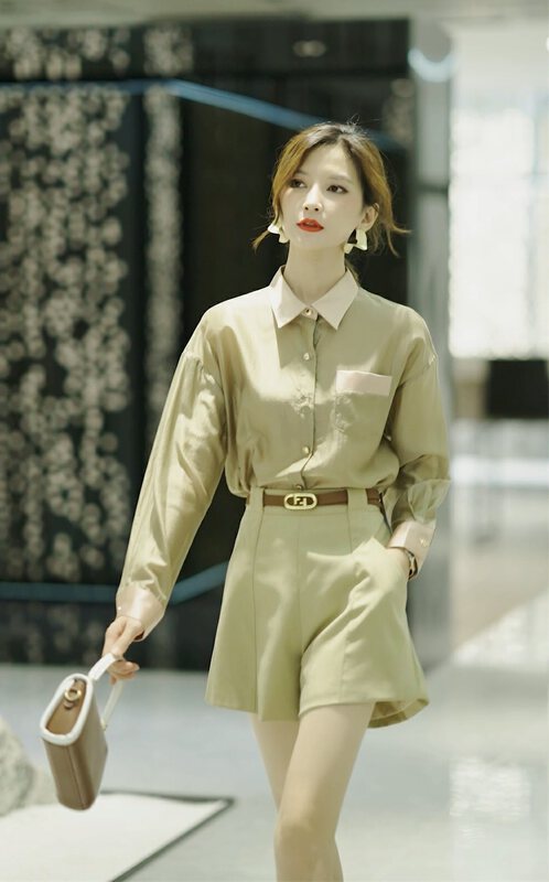 New in autumn! [Aite. Samari] Versatile simple and fashionable casual shorts (with belt) 801N# JJ