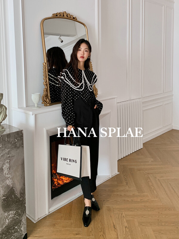 New in autumn! [HANNA Hanna] Design straight straps all-match casual pants H3369# JHY