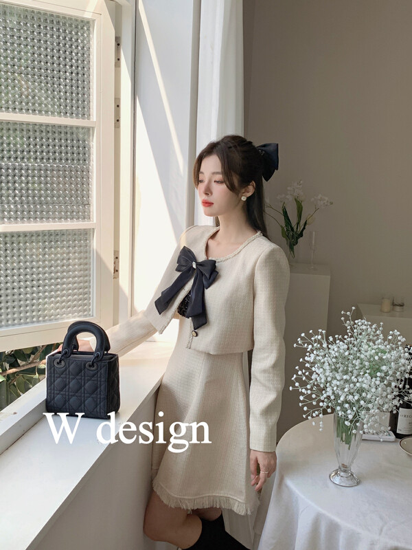 Autumn is new! [W DESIGN] niche Korean style button-up suit (with bow) 4935# WPL