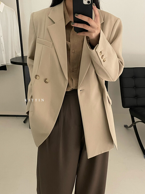 【KITTIN】Korean style side slit stiff suit 258# FHX