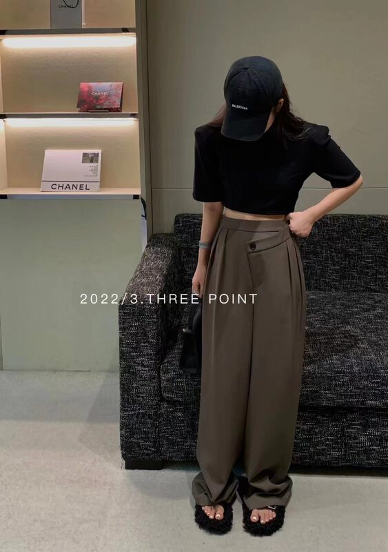 New in autumn! [3.THREE POINT] Waist design vertical straight trousers 6126# ZXL