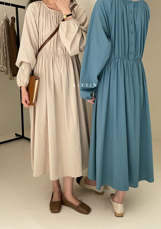 【KITTIN】Korean style cotton waist dress 5132