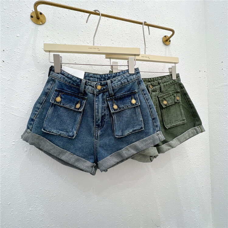[Xiaoyanjia] Simple and slim all-match denim shorts YS3-233# XYJ