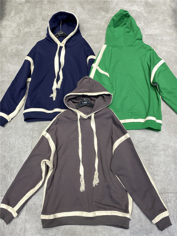New in autumn!【DIDI】Casual color contrast loose hooded sweater YS1-6123# OZQ