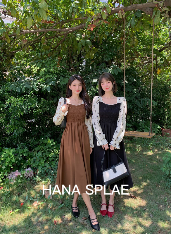 New in early autumn! [HANNA Hanna] French elegant pearl embellished dress H5513# JHY