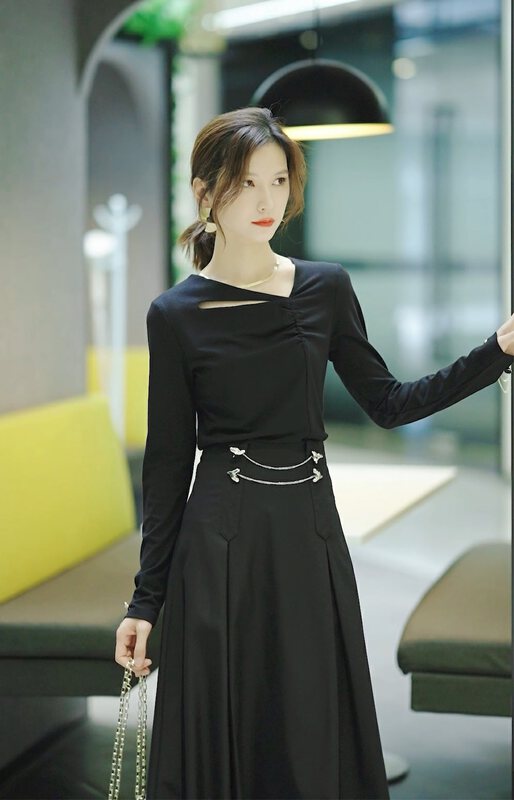 Autumn models are new! [Aite. Samari] Casual Simple Fashion Skirt (Accessories Not Removable) 6507# JJ