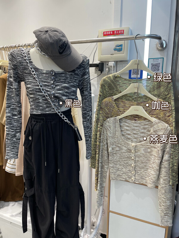 New in autumn!【JULIA】tie-dye long-sleeved button-down knitted cardigan YS1-1222# PCZ