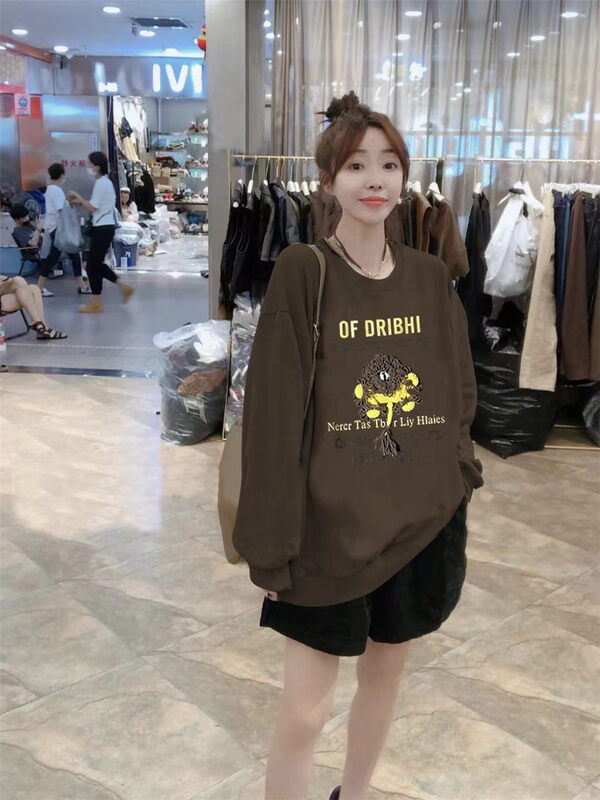 New in autumn!  [Jinhan] Niche design three-dimensional doll letter printing sweater YS1-8176# GYJ