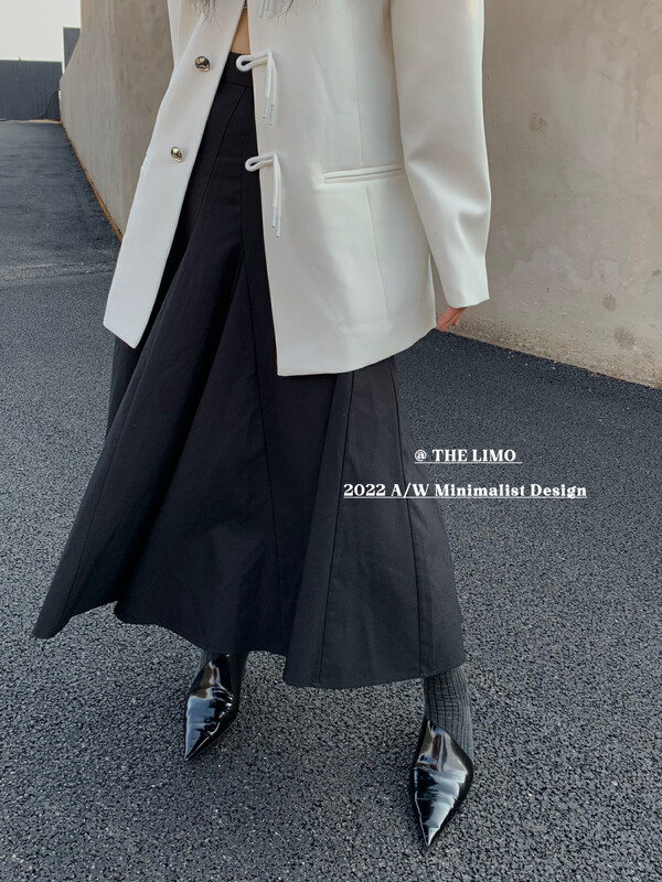 New in autumn!【THE LIMO】Fashion solid color all-match skirt 6819# XYJ