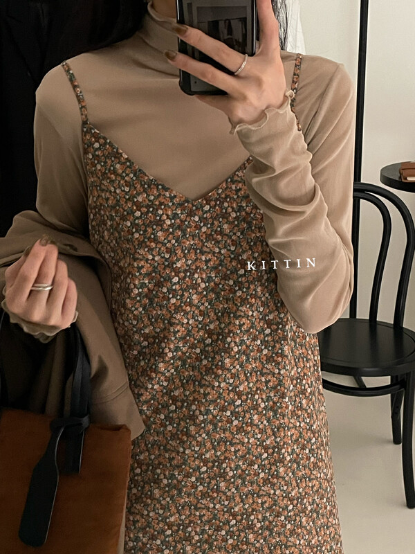 【KITTIN】Korean bud mesh bottoming long-sleeved T-shirt 3217FW# FHX