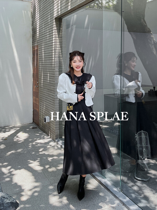 Autumn is new! [HANNA Hanna] Elegant small fragrance round neck short Chinese style plate buckle commuter short coat H10372# JHY