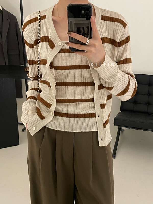 【KITTIN】Fine wool striped two-piece suit 1320