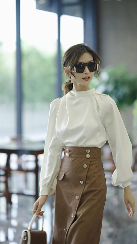 New in autumn! [Aite. Samari] Fashionable simple and versatile shirt 5613# JJ