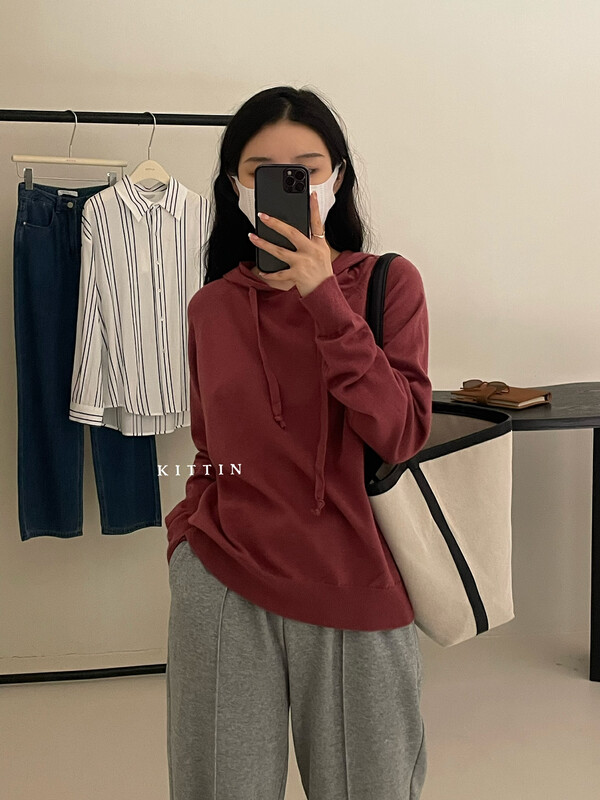 【KITTIN】Korean style hooded sweater knitted sweater 1350